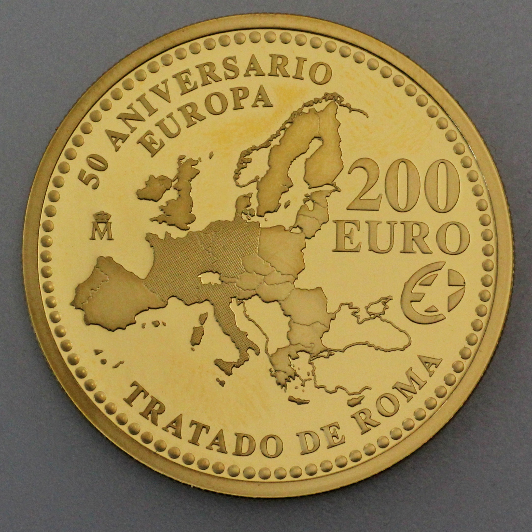 Goldmünze 200 Euro-2007 Römische Verträge (Spanien)