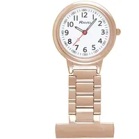 Ravel Classic einfach zu lesen Krankenschwestern Fob Uhr - Roségoldfarbene
