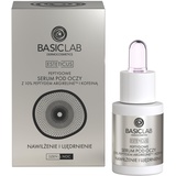 BasicLab Dermocosmetics Feuchtigkeitsspendendes und Straffendes Augenserum | 15 ml | Für Tag und Nacht | Mit Argireline, Hyaluronsäure und Niacinamid
