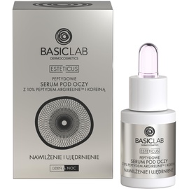 BasicLab Dermocosmetics Feuchtigkeitsspendendes und Straffendes Augenserum | 15 ml | Für Tag und Nacht | Mit Argireline, Hyaluronsäure und Niacinamid