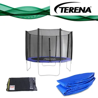 Terena Sicherheitsnetz - Federabdeckung für Trampolin 305 cm mit 8 Stangen