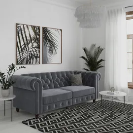 dorel home Schlafcouch Kunstleder 3-Sitzer Grau