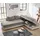 luma-home schönes für dein zuhause Federkern Ecksofa Doppelbett Dauerschläfer Bettkasten, Couch in Grau-Braun/ Beige & 15101
