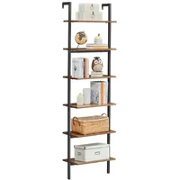 Helloshop26 - 6-stufiges Leiterregal Aufbewahrungsmöbel für Bücher und Dekorationen im Wohnzimmer Büro oder Schlafzimmer 60 x 30 x 12_0005737