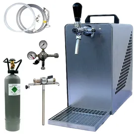 BieTal BieTal® Bierzapfanlage Bierkühler Zapfanlage 30 L/h KOMPLETTSET - 5 Liter Adapter 2 Kg CO2