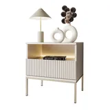 lookway Nachtschrank ECLIPSE S54 54 x 39 x 56 cm Beige/Gold