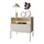 lookway Nachtschrank ECLIPSE S54 54 x 39 x 56 cm Beige/Gold