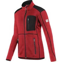 Kübler Workwear | Arbeitsstrickjacke Damen | mittelrot/schwarz | Größe XS