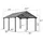Sunjoy Carport Eiger 6,10 x 3,67 m grau pulverbeschichtet