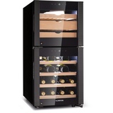 Klarstein El Dorado 89 Käse & Weinkühlschrank 2 Zonen Touch 89L LED Schwarz