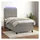 vidaXL Boxspringbett 100 x 200 cm Hellgrau