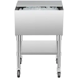 VEVOR Kommerzieller Eisbehälter Eisbox 61,6L Rollbar mit Unterem Ablagefach