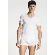 CALIDA Cotton Code V-Shirt Weiß Baumwolle Small Herren