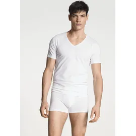 CALIDA Cotton Code V-Shirt Weiß Baumwolle Small Herren