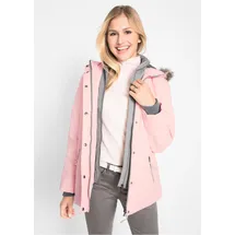 bonprix Winterjacke in 2-in1 Optik, rosa, Gr.48, Praktische Jacke mit Kapuze, wattiert