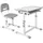 [en.casa] Kindertisch Sala 2-tlg. grau