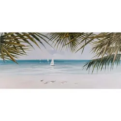 Leinwandbild - Motiv: Blick vom Strand 70 x 150cm