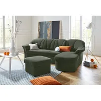 DOMO collection Ecksofa »Pegnitz L-Form«, wahlweise mit Bettfunktion, grün