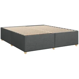 vidaXL Boxspringbett mit Matratze Dunkelgrau 180x200 cm Stoff