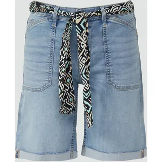 S.Oliver Jeans-Bermuda Karolin/Regular Fit/Mid Rise/Bindegürtel blau 38