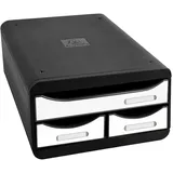 Exacompta Schubladenbox SMALL-BOX 27,8 x 34,7 x 13 cm 3-tlg. weiß