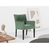 Home Affaire Armlehnstuhl »Elda«, Polyester, 2 Bezugsqualitäten, mehrere Farbvarianten, Sitzhöhe 50 cm, grün