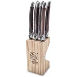 Laguiole Style de Vie Steakmesser Premium Line, Dunkles Holz 6 Stück