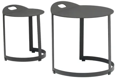 Zebra Zwo Beistelltisch-Set Aluminium graphit 45x46cm, 32x39cm