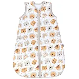 TupTam Baby Schlafsack 2.5 TOG – Warmer Winter Schlafsack Baby, OEKO-TEX, Ärmellos, Wattiert" Gr. 92, bunt (tiere, regenbogen), Schlafsäcke, L: 98cm, Obermaterial: 100% Baumwolle, Farbe: Tiere/Regenbogen, Größe: 92-98 - 92-98
