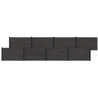 vidaXL Zaunlatte 8 pcs  Schwarz/Aluminium