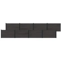 vidaXL Zaunlatte 8 pcs  Schwarz/Aluminium