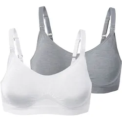 Tchibo - 2 Seamless-Still-BHs - Damen - Gr. M - weiß