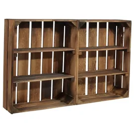 CHICCIE Holzregal 50 x 40 x 15 cm Braun