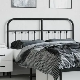 vidaXL Ersatz-Kopfteil Metall Schwarz 140 cm