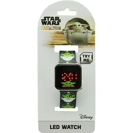 Star Wars The Mandalorian LED digitale Armbanduhr Grün