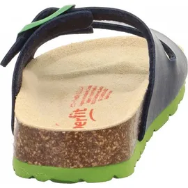 superfit Fussbettpantoffel Blau/Grün 39 EU