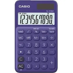 Taschenrechner, lila, SL310UCPL, 10-stellige LCD-Anzeige, Solar + Batterie