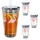 Relaxdays Flamingo Glasbecher 0,45 l 4 St.