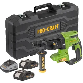 PROCRAFT PHA40bb-c Akku Bohrhammer 20 V 2,6 J SDS plus inkl. 2 x 2,0 Ah + Koffer