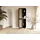 MASSIVMOEBEL24.DE Schrank Mango 70x40x200 dunkelgrau lackiert VALENCIA 215