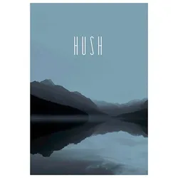Bild KOMAR "Word Lake Hush Steel", bunt (farbe bild(er): bunt), B:50cm H:70cm, Papier, Holz, Bilder, Wandbild zur Dekoration - ohne Rahmen