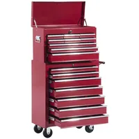 Homcom Werkstattwagen Metall 33x113x61,5 cm rot unbestückt