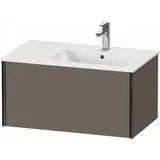 Duravit XViu Waschtisch-Unterschrank XV40260B290 81 x 40 x 48 cm, flannel grey seidenmatt, 1 Auszug, wandhängend, schwarz matt
