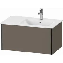 Duravit XViu Waschtisch-Unterschrank XV40260B290 81 x 40 x 48 cm, flannel grey seidenmatt, 1 Auszug, wandhängend, schwarz matt