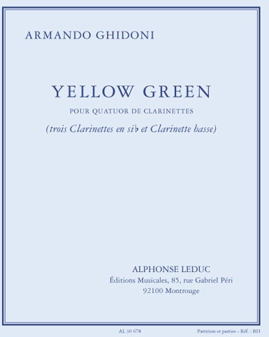 Yellow Green pour 3 clarinettes et clarinette basse partition et parties, Fachbücher
