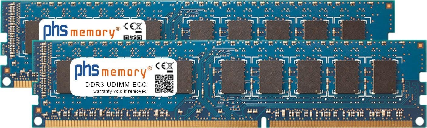 PHS-memory 16GB (2x8GB) Kit RAM Speicher für QNAP TS-EC1280U-i3-4GE-R2 DDR3 UDIMM ECC 1600MHz PC3-12800E (QNAP TS-EC1280U-i3-4GE-R2, 2 x 8GB), RAM Modellspezifisch