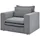 furn.design Relaxsessel Pesaro Cord 110 x 83 x 110 cm Grau mit Hocker