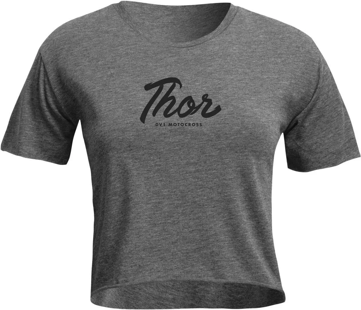 Thor Script Crop Damen T-Shirt, grau, Größe XL