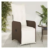 vidaXL Gartensessel 57,3 x 69,5 x 108 cm braun mit Kissen