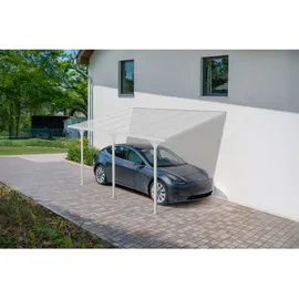 cazeboo - Terrassenüberdachung Carport Kleo 400l300 Aluminium Weiß